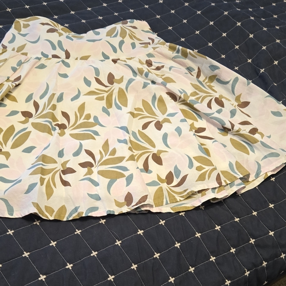 United Colors Of Benetton Leaf Print Mini Skirt